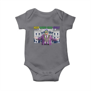 Trump Mardi Gras Baby Onesie Carnival New Orleans Trip Parade Outfit TS10 Charcoal Print Your Wear
