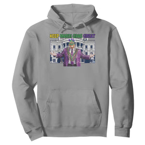 Trump Mardi Gras Hoodie Carnival New Orleans Trip Parade Outfit TS10 Sport Gray Print Your Wear