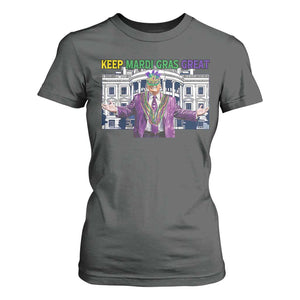 Trump Mardi Gras T Shirt For Women Carnival New Orleans Trip Parade Outfit TS10 Dark Heather Print Your Wear