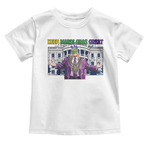 Trump Mardi Gras Toddler T Shirt Carnival New Orleans Trip Parade Outfit TS10 White Print Your Wear