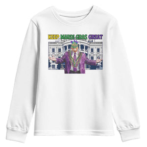 Trump Mardi Gras Youth Sweatshirt Carnival New Orleans Trip Parade Outfit TS10 White Print Your Wear