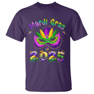 Happy Mardi Gras 2025 T Shirt Masquerade Mask Carnival New Orleans Trip TS10 Purple Print Your Wear