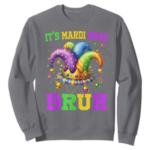 Bruh Mardi Gras Sweatshirt Jester Outfit Teens Boys Kids Mardi Gras TS10 Charcoal Print Your Wear