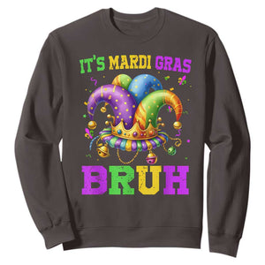 Bruh Mardi Gras Sweatshirt Jester Outfit Teens Boys Kids Mardi Gras TS10 Dark Chocolate Print Your Wear