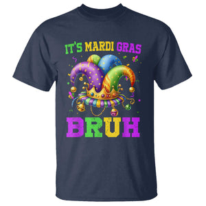 Bruh Mardi Gras T Shirt Jester Outfit Teens Boys Kids Mardi Gras TS10 Navy Print Your Wear