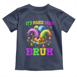 Bruh Mardi Gras Toddler T Shirt Jester Outfit Teens Boys Kids Mardi Gras TS10 Navy Print Your Wear