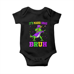 Bruh Mardi Gras Baby Onesie Dinosaur Meme New Orleans Party Custume Beads TS10 Black Print Your Wear