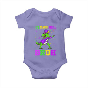 Bruh Mardi Gras Baby Onesie Dinosaur Meme New Orleans Party Custume Beads TS10 Violet Print Your Wear