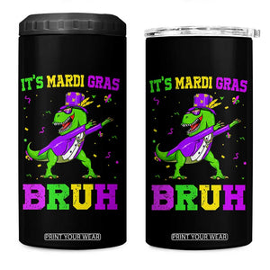 Bruh Mardi Gras 4 in 1 Can Cooler Tumbler Dinosaur Meme New Orleans Party Custume Beads TS10 One Size: 16 oz Black Print Your Wear