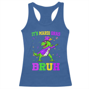 Bruh Mardi Gras Racerback Tank Top Dinosaur Meme New Orleans Party Custume Beads TS10 Royal Blue Print Your Wear