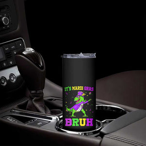 Bruh Mardi Gras Skinny Tumbler Dinosaur Meme New Orleans Party Custume Beads TS10 Print Your Wear