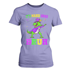 Bruh Mardi Gras T Shirt For Women Dinosaur Meme New Orleans Party Custume Beads TS10 Violet Print Your Wear