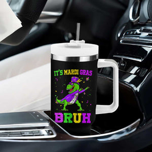Bruh Mardi Gras Tumbler With Handle Dinosaur Meme New Orleans Party Custume Beads TS10 Print Your Wear