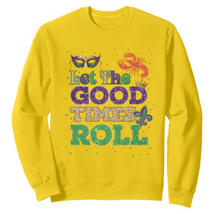 Mardi Gras Sweatshirt Let The Good Times Roll Glitter Print TS10 Daisy Print Your Wear