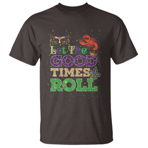 Mardi Gras T Shirt Let The Good Times Roll Glitter Print TS10 Dark Chocolate Print Your Wear