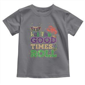 Mardi Gras Toddler T Shirt Let The Good Times Roll Glitter Print TS10 Charcoal Print Your Wear