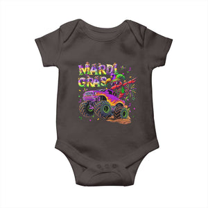 Mardi Gras Baby Onesie Dabbing Crawfish Monster Truck TS10 Dark Chocolate Print Your Wear