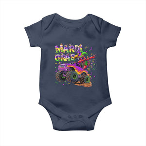 Mardi Gras Baby Onesie Dabbing Crawfish Monster Truck TS10 Navy Print Your Wear