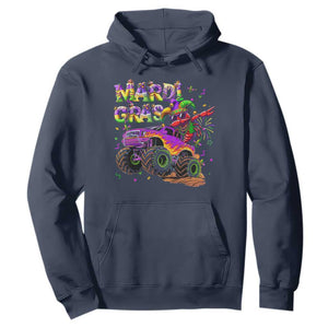 Mardi Gras Hoodie Dabbing Crawfish Monster Truck TS10 Navy Print Your Wear