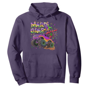 Mardi Gras Hoodie Dabbing Crawfish Monster Truck TS10 Purple Print Your Wear