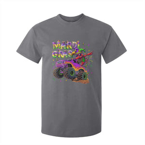 Mardi Gras T Shirt For Kid Dabbing Crawfish Monster Truck TS10 Charcoal Print Your Wear