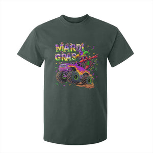 Mardi Gras T Shirt For Kid Dabbing Crawfish Monster Truck TS10 Dark Forest Green Print Your Wear