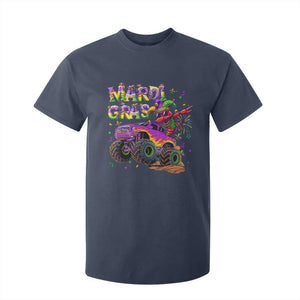 Mardi Gras T Shirt For Kid Dabbing Crawfish Monster Truck TS10 Navy Print Your Wear
