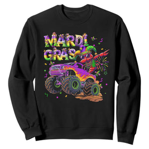 Mardi Gras Sweatshirt Dabbing Crawfish Monster Truck TS10 Black Print Your Wear