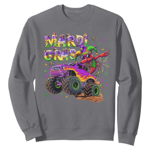 Mardi Gras Sweatshirt Dabbing Crawfish Monster Truck TS10 Charcoal Print Your Wear