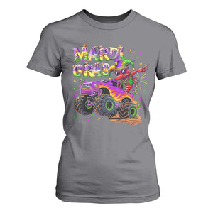Mardi Gras T Shirt For Women Dabbing Crawfish Monster Truck TS10 Charcoal Print Your Wear