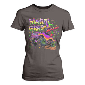 Mardi Gras T Shirt For Women Dabbing Crawfish Monster Truck TS10 Dark Chocolate Print Your Wear