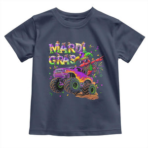 Mardi Gras Toddler T Shirt Dabbing Crawfish Monster Truck TS10 Navy Print Your Wear