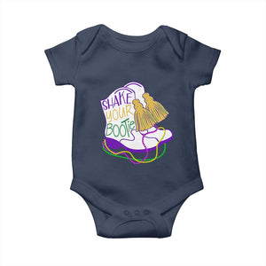 Mardi Gras Baby Onesie Shake Your Bootie Bead Boots TS10 Navy Print Your Wear