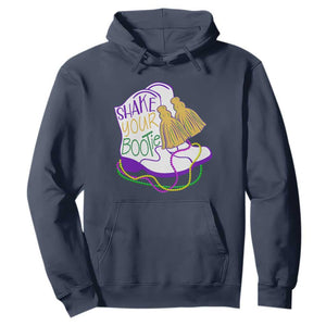 Mardi Gras Hoodie Shake Your Bootie Bead Boots TS10 Navy Print Your Wear