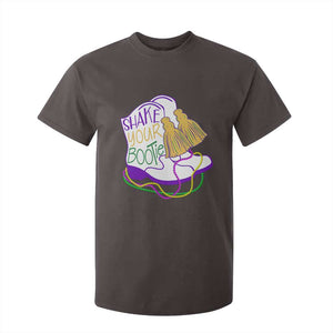 Mardi Gras T Shirt For Kid Shake Your Bootie Bead Boots TS10 Dark Chocolate Print Your Wear