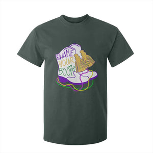 Mardi Gras T Shirt For Kid Shake Your Bootie Bead Boots TS10 Dark Forest Green Print Your Wear