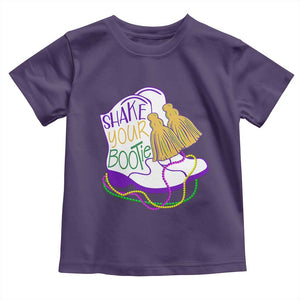 Mardi Gras Toddler T Shirt Shake Your Bootie Bead Boots TS10 Purple Print Your Wear