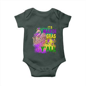Its Mardi Gras Yall Baby Onesie Funny Carnival Flamingo TS10 Print Your Wear