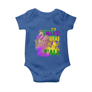 Its Mardi Gras Yall Baby Onesie Funny Carnival Flamingo TS10 Royal Blue Print Your Wear
