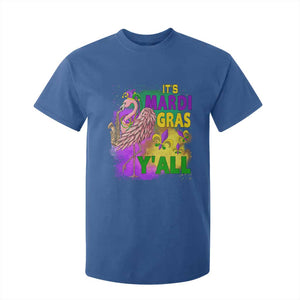 Its Mardi Gras Yall T Shirt For Kid Funny Carnival Flamingo TS10 Royal Blue Print Your Wear
