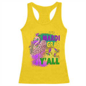 Its Mardi Gras Yall Racerback Tank Top Funny Carnival Flamingo TS10 Daisy Print Your Wear