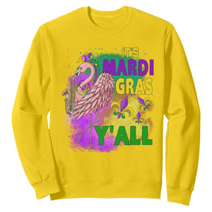 Its Mardi Gras Yall Sweatshirt Funny Carnival Flamingo TS10 Daisy Print Your Wear
