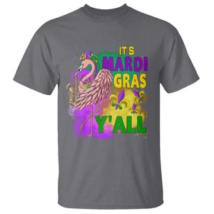 Its Mardi Gras Yall T Shirt Funny Carnival Flamingo TS10 Charcoal Print Your Wear