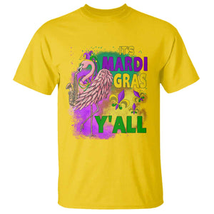 Its Mardi Gras Yall T Shirt Funny Carnival Flamingo TS10 Daisy Print Your Wear
