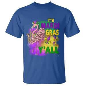 Its Mardi Gras Yall T Shirt Funny Carnival Flamingo TS10 Royal Blue Print Your Wear