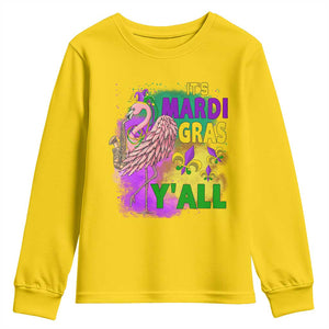 Its Mardi Gras Yall Youth Sweatshirt Funny Carnival Flamingo TS10 Daisy Print Your Wear