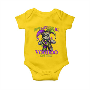 Mardi Gras Voodoo Baby Onesie New Orleans Witch Doctor Dont Make Me Go All Voodoo On You TS10 Daisy Print Your Wear