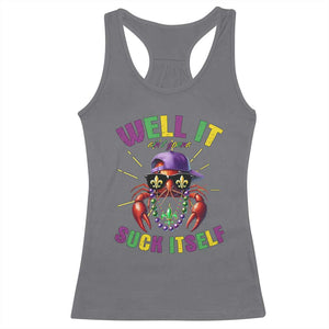 It Aint Gonna Suck Itself Crawfish Funny Mardi Gras Racerback Tank Top TS10 Charcoal Print Your Wear