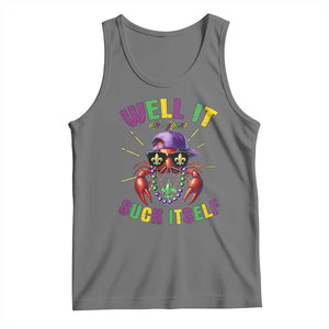 It Aint Gonna Suck Itself Crawfish Funny Mardi Gras Tank Top TS10 Black Heather Print Your Wear