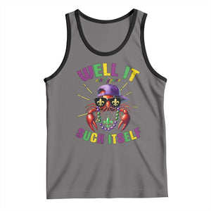 It Aint Gonna Suck Itself Crawfish Funny Mardi Gras Tank Top TS10 Deep Heather Black Print Your Wear